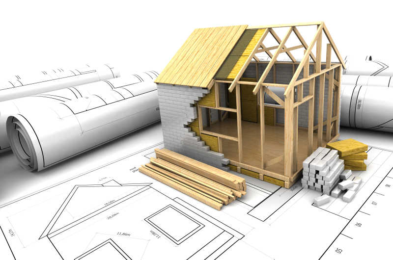住宅设计方案的三维图解