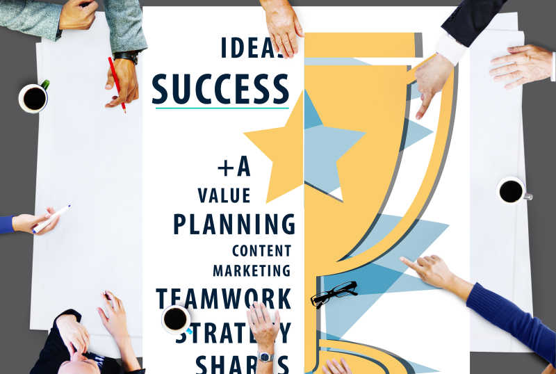 成功目标团队价值规划词概念