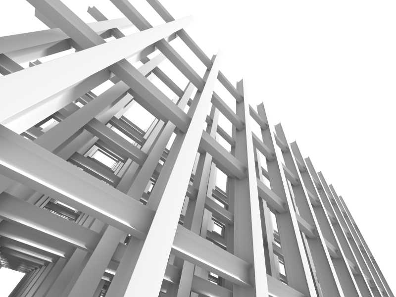 3d立体抽象结构营造建筑背景