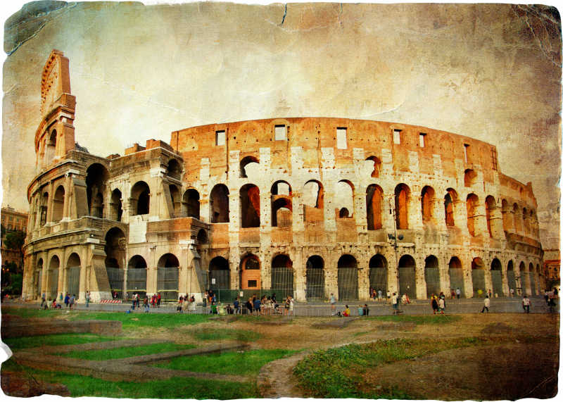 古典风格的罗马建筑背景