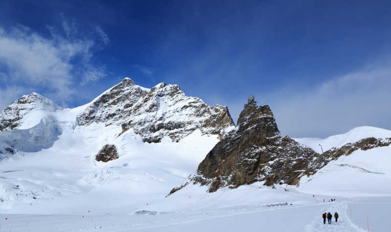 瑞士少女峰地区的山峰