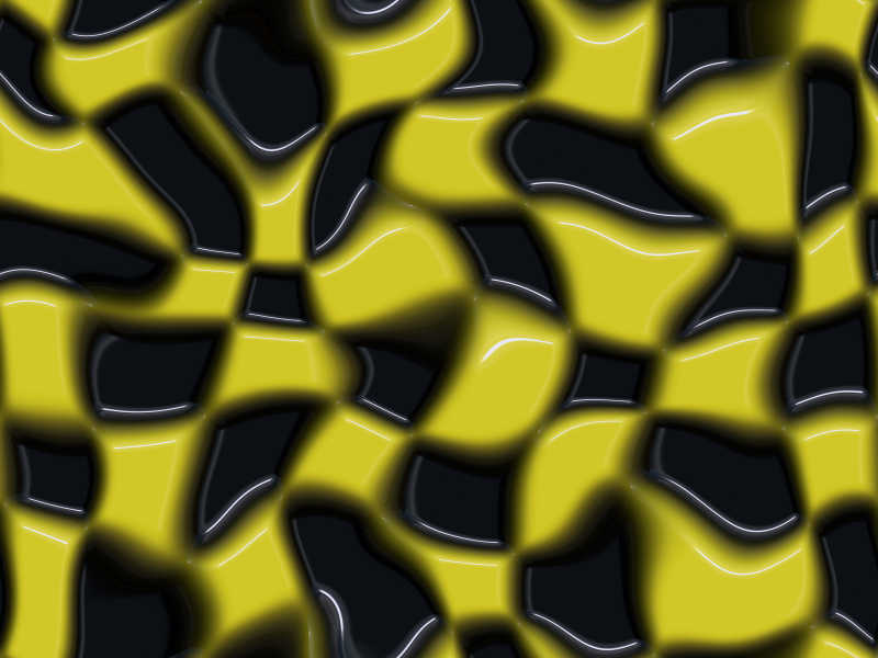 扭曲的黄色和黑色方块抽象