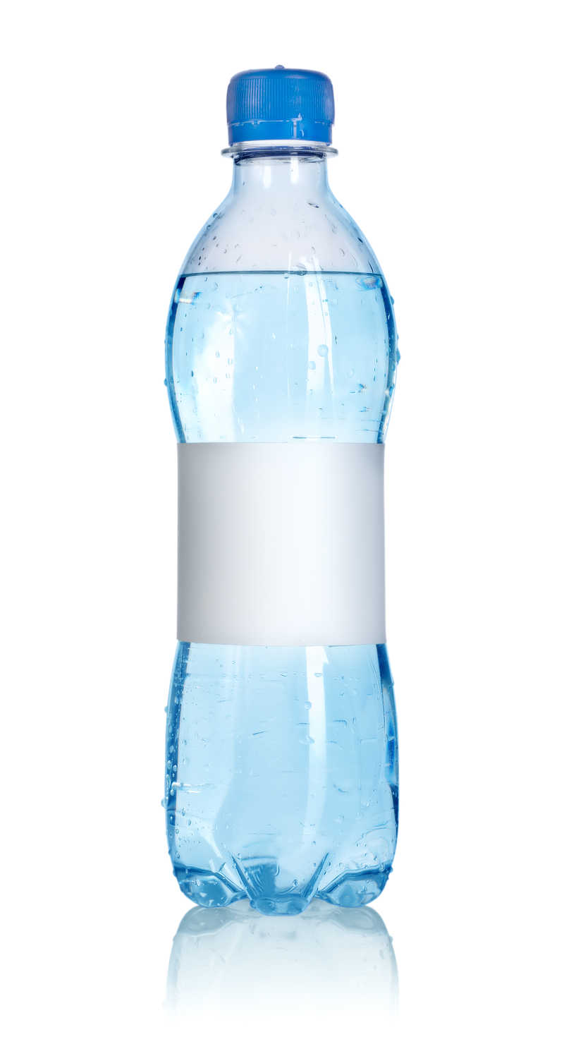 空白标签的苏打水瓶