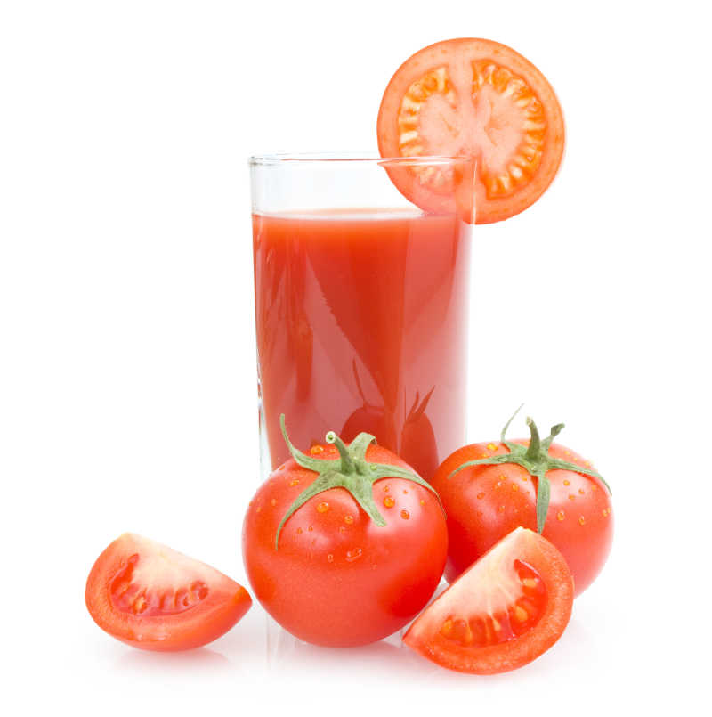 新鲜可口的番茄汁