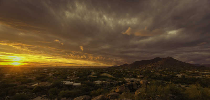 亚利桑那州晚霞风景
