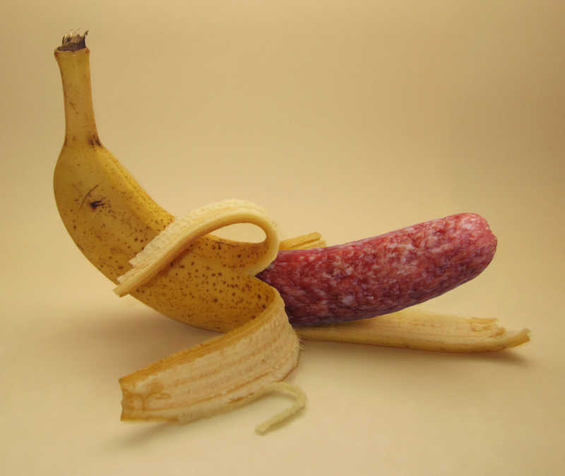 香肠在香蕉里面