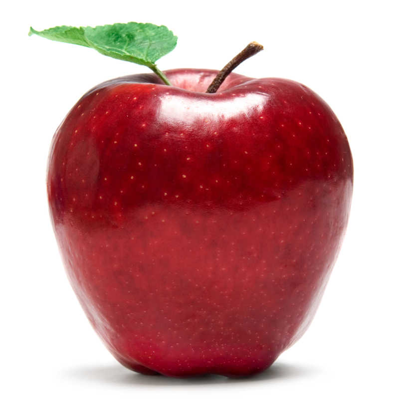 白色背景中的红苹果