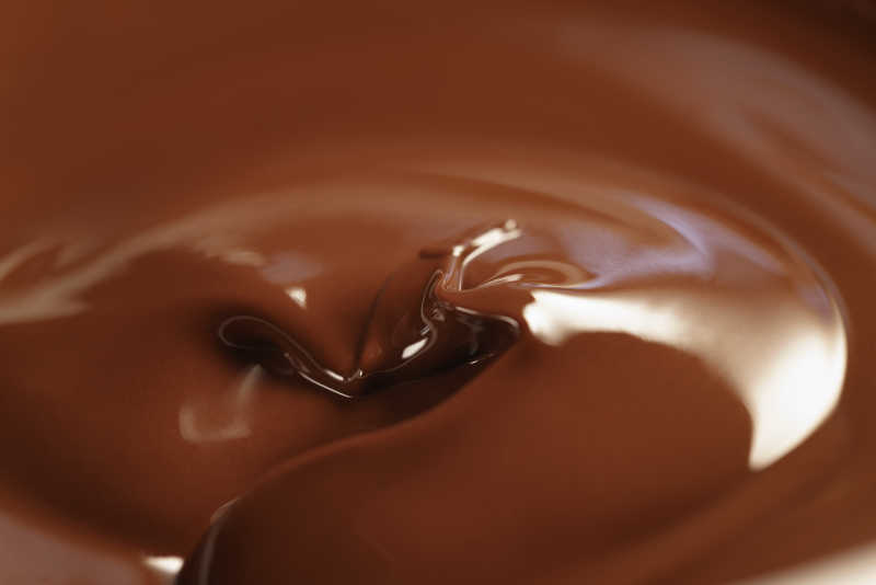 融化的巧克力特写
