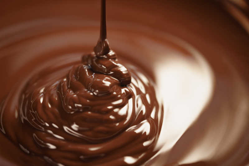 融化的液体巧克力