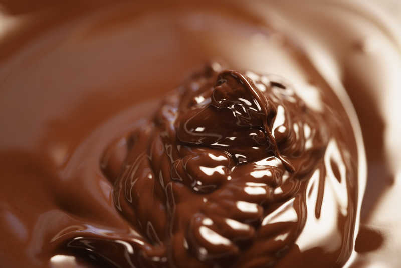 柔滑的液体巧克力