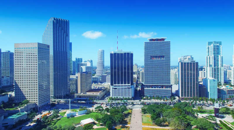 迈阿密市中心的美丽风景