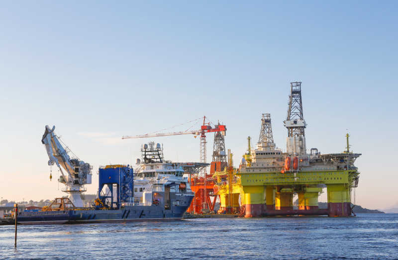挪威海岸附近的石油平台
