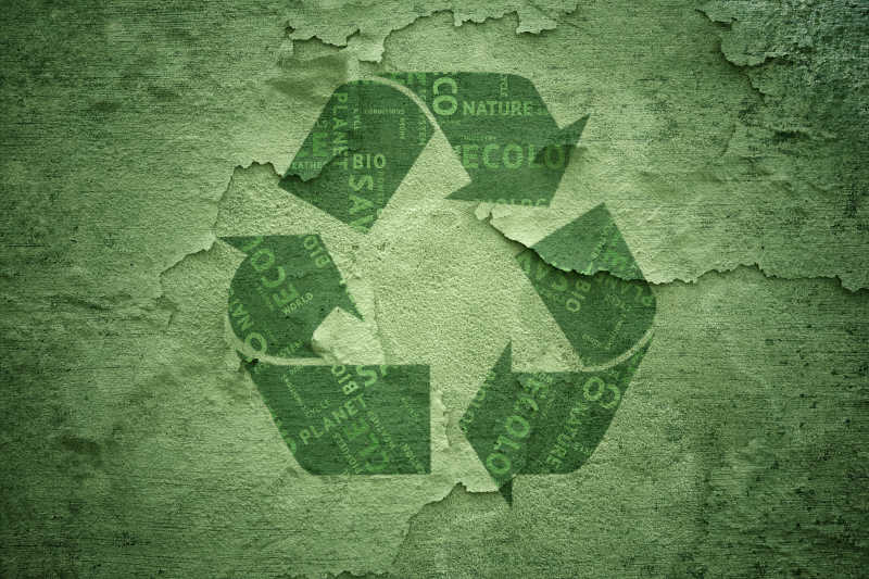 绿色的可回收资源标志