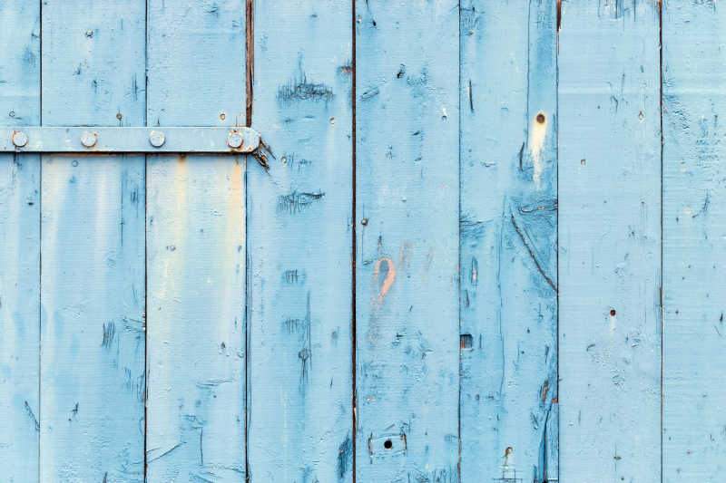 蓝色的木门背景