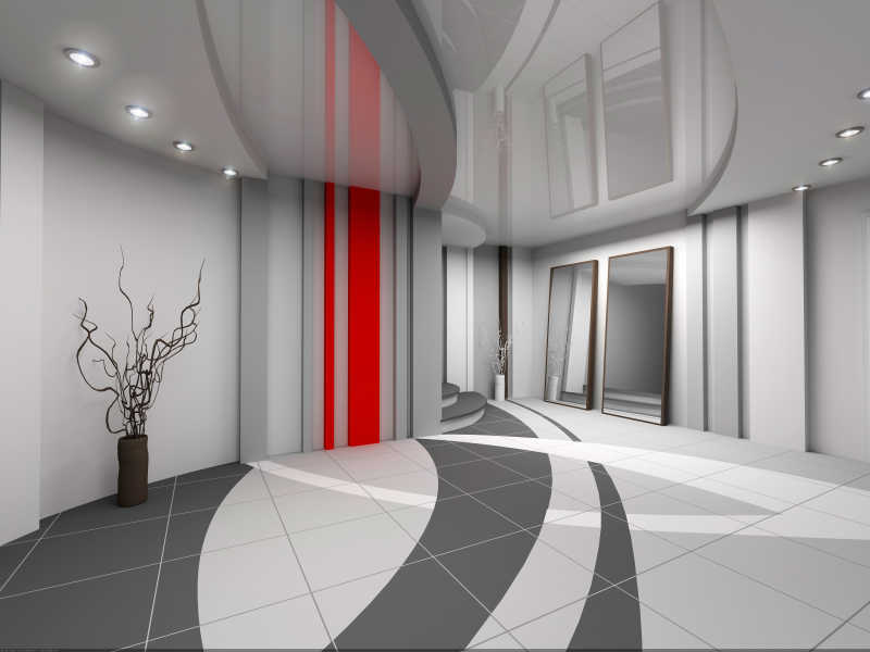 简约现代风格室内设计走廊