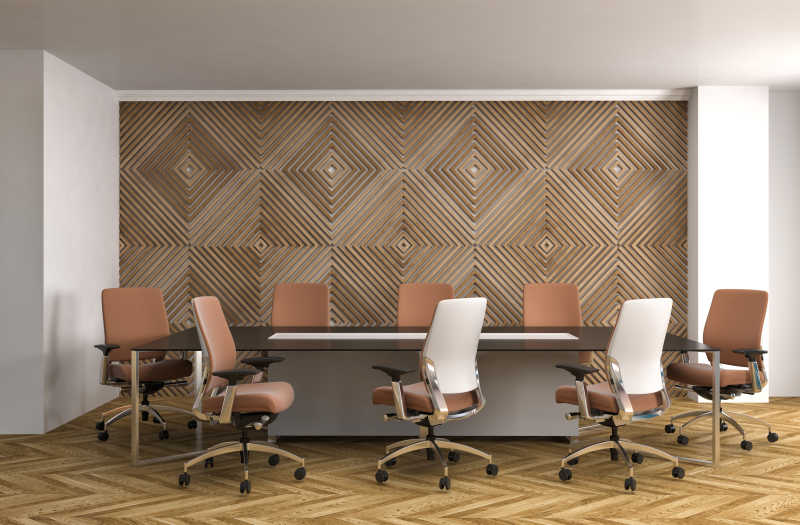几何风格的现代化办公室会议厅