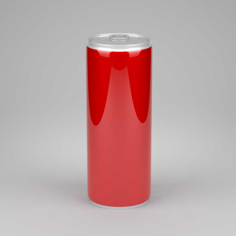 红色的铝制汽水罐