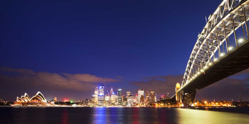 夜幕中的澳大利亚大桥