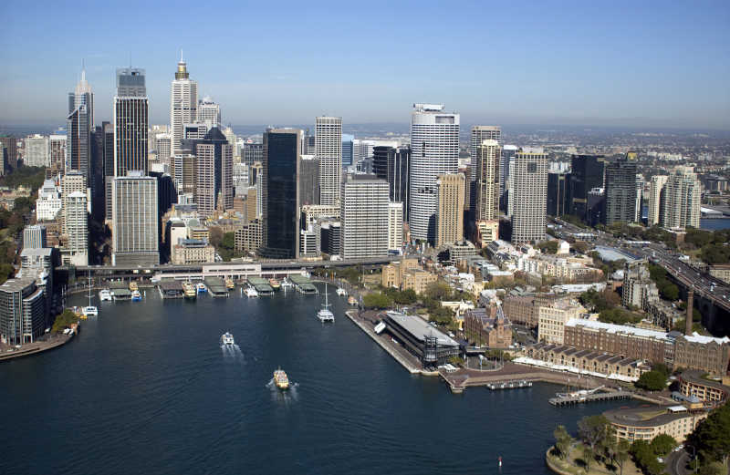 繁忙的悉尼环形码头