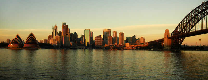 日落中的悉尼风景