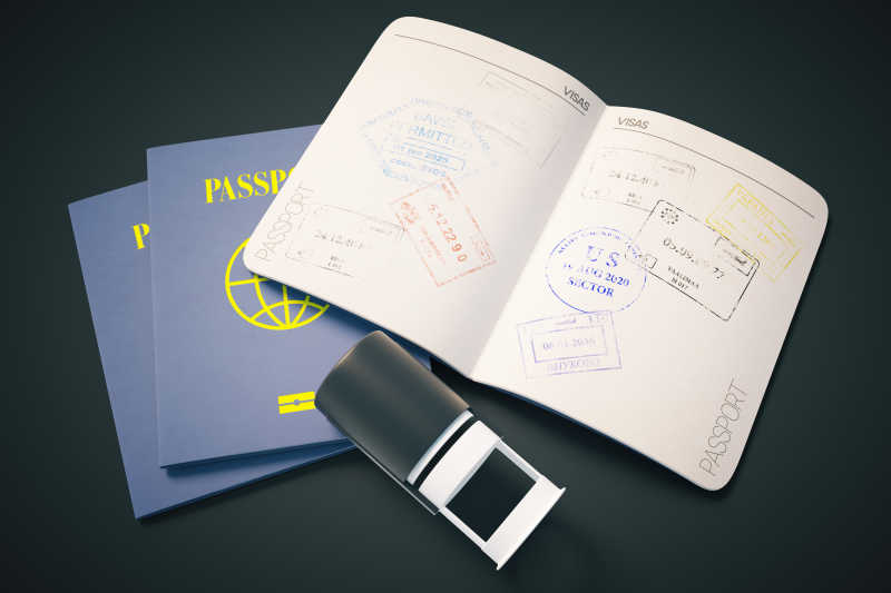国外护照与印章