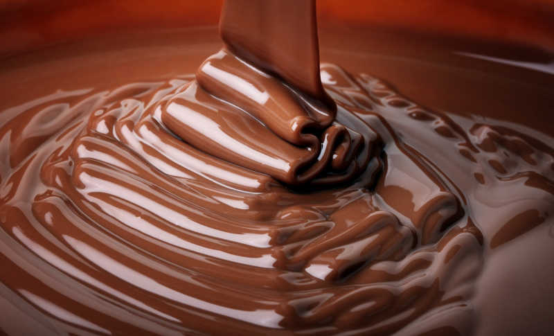 流动的液体巧克力