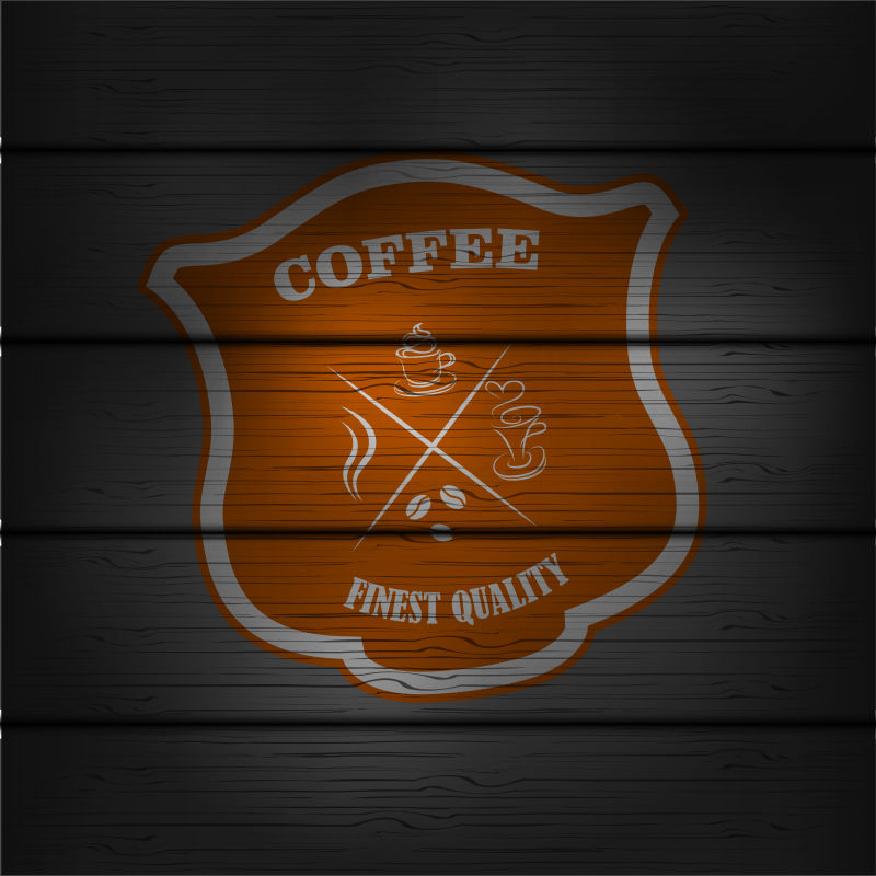 咖啡徽章矢量设计