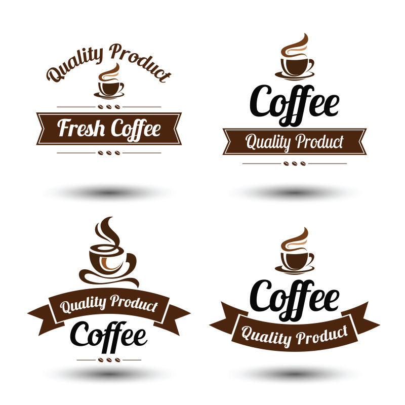 咖啡标签矢量设计