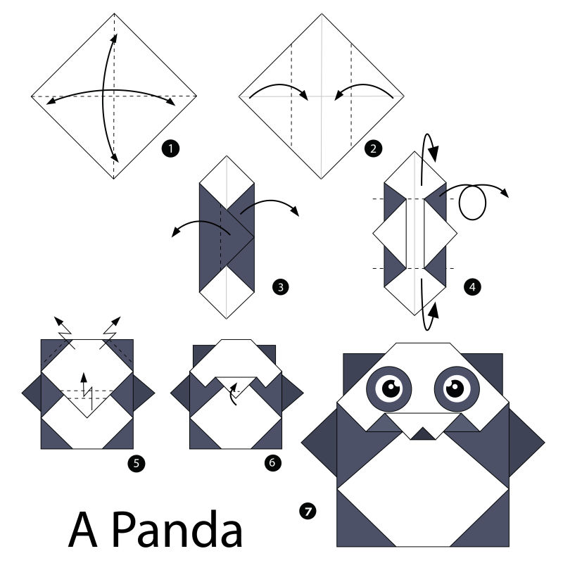 熊猫手工制作步骤图片