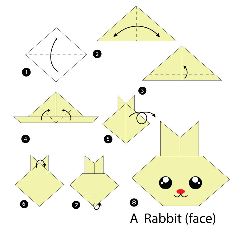 小兔子折纸步骤手工图片
