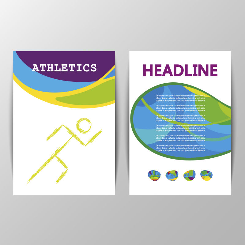巴西夏季奥运会体育宣传册矢量封面设计