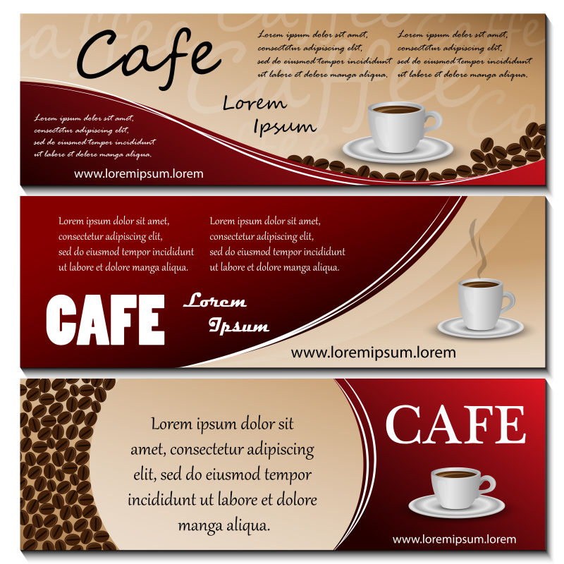 咖啡宣传卡片矢量设计