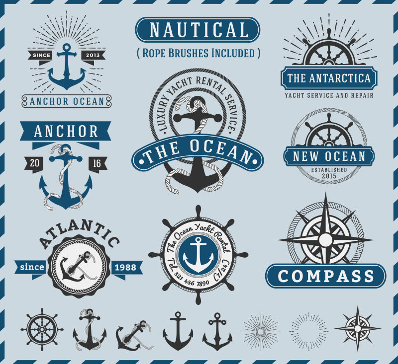 矢量的航海主题标志设计
