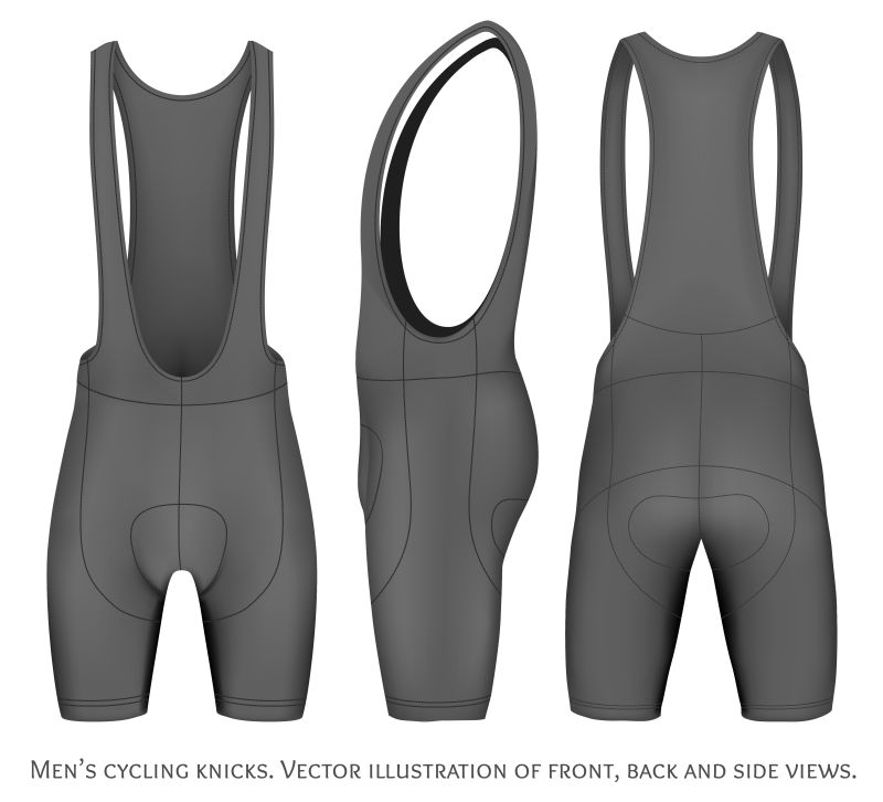 自行车服装的的矢量模型图