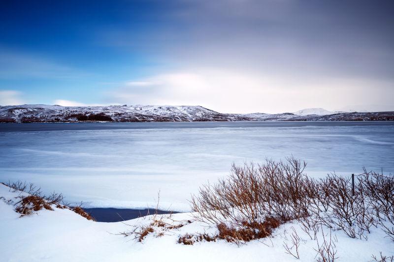 令人惊叹的冰岛美丽冬季景观