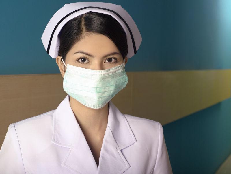 医疗美容整形医院戴手术口罩的护士