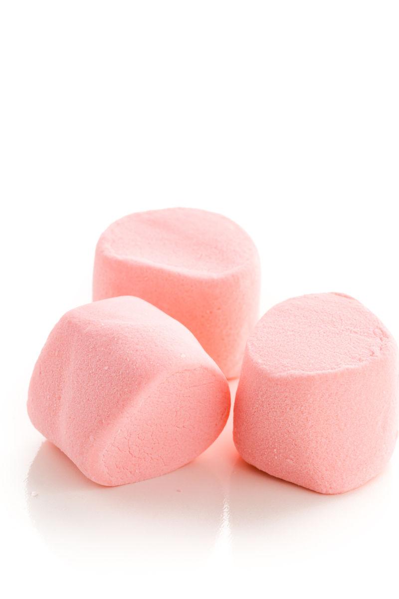 粉色的棉花糖块