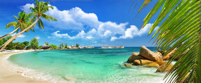 毛里求斯岛海边美丽的海景