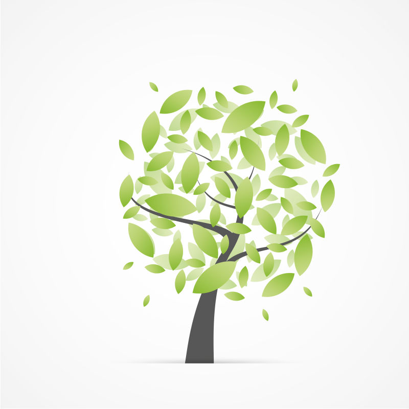 矢量生态树木标志设计