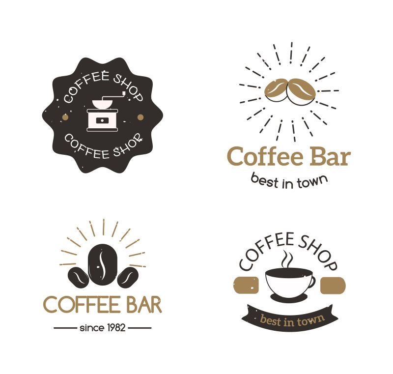矢量咖啡店创意图标设计合集