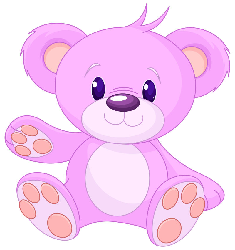 矢量的粉色熊宝宝