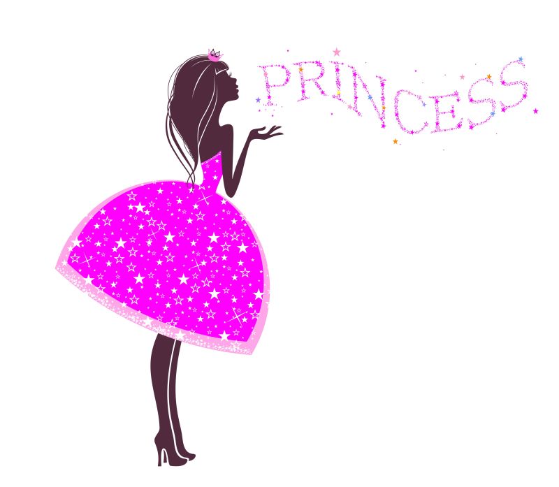 矢量美丽的公主时尚插图