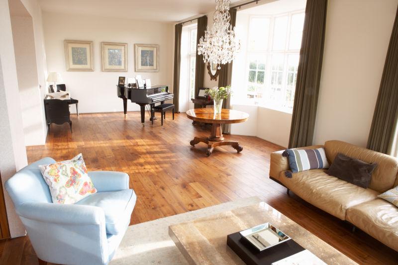 木质地板的舒适客厅装修效果