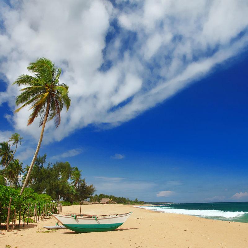 斯里兰卡美丽得海滩景色