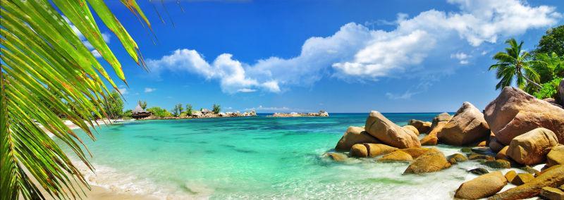 塞舌尔群岛美丽的热带海滩