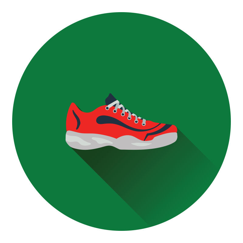 网球运动鞋图标矢量插图
