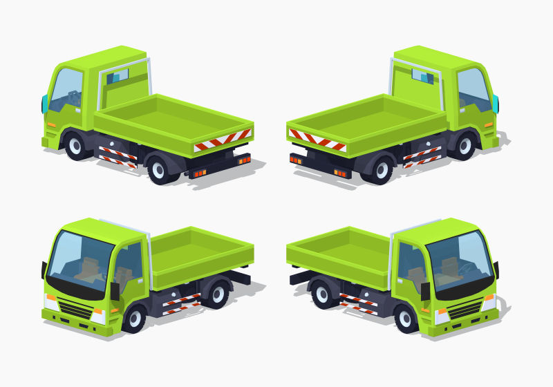 绿色的卡车矢量设计