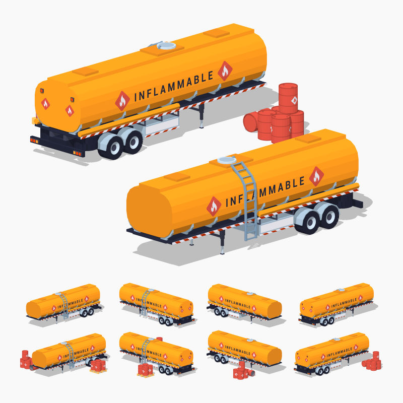 矢量的橙色燃料箱
