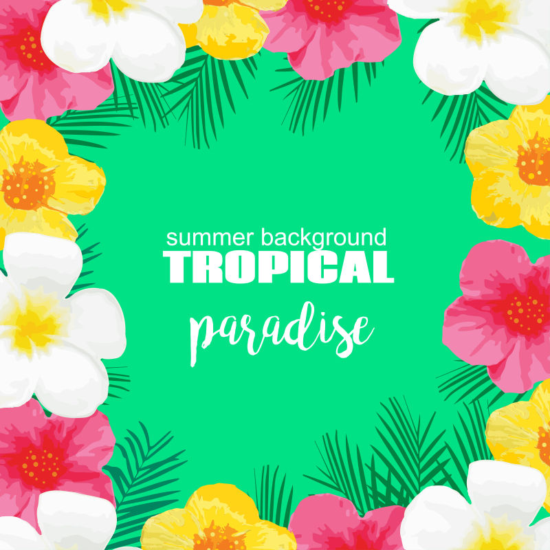 矢量的热带夏季海报设计