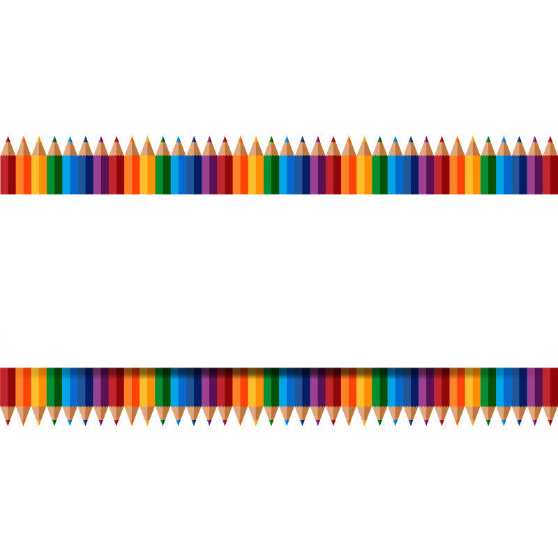 彩色铅笔构成的矢量背景